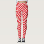 Rood en Roze gebarsten patroon Leggings<br><div class="desc">Leggings rode en roze gecheckte patroonpatronen</div>