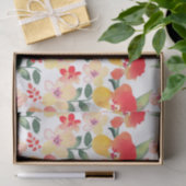 Rood en roze gekleurde Floral Tissuepapier (Geschenk)
