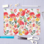 Rood en roze gekleurde Floral Tissuepapier (Craft)