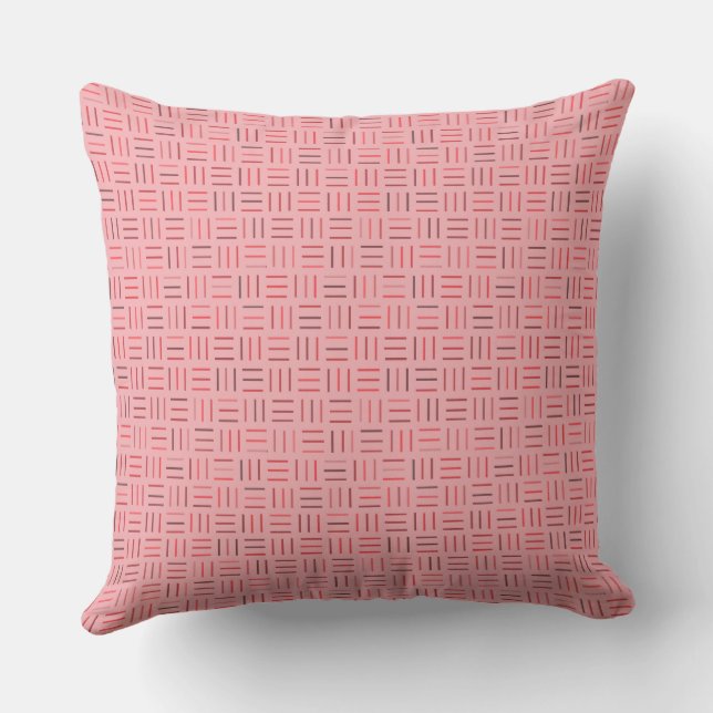 rood en roze Geometrisch Buitenkussen (Achterkant)