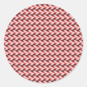 Rood en roze geometrisch onderzetter ronde sticker