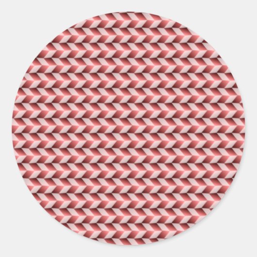 Rood en roze geometrisch onderzetter ronde sticker (Voorkant)