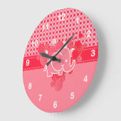 Rood en roze geplakt met Baby olifant Grote Klok (Hoek)