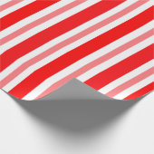 Rood en roze gestreept cadeaupapier (Hoek)