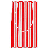 Rood en roze gestreept klein cadeauzakje (Voorkant)