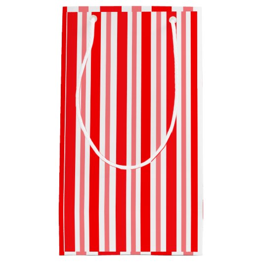 Rood en roze gestreept klein cadeauzakje (Voorkant)