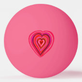 rood en roze hart pingpongbal (Voorkant)