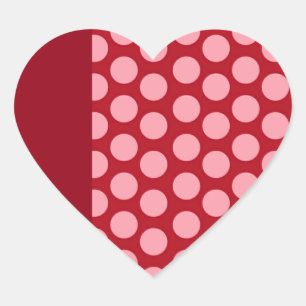 Rood en roze hart Valentijnsdag Sticker