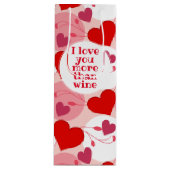 Rood en roze harten Funny Valentijnsdag Wijn Cadeautas (Voorkant)