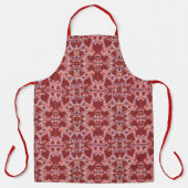 Rood en roze harten pron schort (Voorkant)