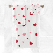 Rood en roze harten Valentijnsdag Bad Handdoek