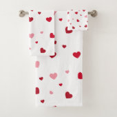 Rood en roze harten Valentijnsdag Bad Handdoek (Insitu)