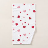 Rood en roze harten Valentijnsdag Bad Handdoek (Handdoek)