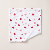 Rood en roze harten Valentijnsdag Bad Handdoek (Wasdoekje)