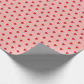 Rood en roze harten Valentijnsdag Cadeaupapier (Hoek)