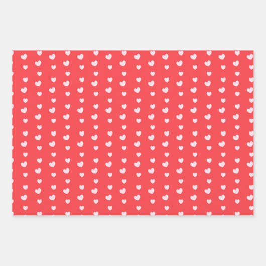 Rood en roze harten Valentijnsdag Inpakpapier Vel (Voorkant 3)