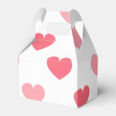 Rood en roze hartritmekleurloos patroon, Valentijn Bedankdoosjes (Achterkant)