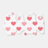 Rood en roze hartritmekleurloos patroon, Valentijn Bedankdoosjes (Uitgevouwen)