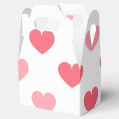 Rood en roze hartritmekleurloos patroon, Valentijn Bedankdoosjes (Geopend)