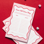 Rood en roze Hoe oud waren ze Vrijgezellenfeest sp<br><div class="desc">Vier de liefde met deze gepersonaliseerde rood en roze hoe oud waren ze Vrijgezellenfeest spel! Perfect voor valentijnen vrijgezellenfeest ideeën of een valentijnen vrijgezellenfeest thema, het is een aanvulling op de kus afscheid en kersen op top vrijgezellenfeest thema-evenementen. Met een rode en roze bruiloft thema vibe, het is ideaal voor...</div>