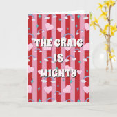 Rood en roze Iers The craic is mighty Kaart (Gele Bloem)