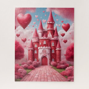 Rood en Roze Kasteel Legpuzzel