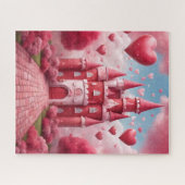 Rood en Roze Kasteel Legpuzzel (Horizontaal)