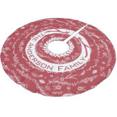 Rood- en roze kerstfamilienaam rendieren kerstboom rok (Gekanteld)