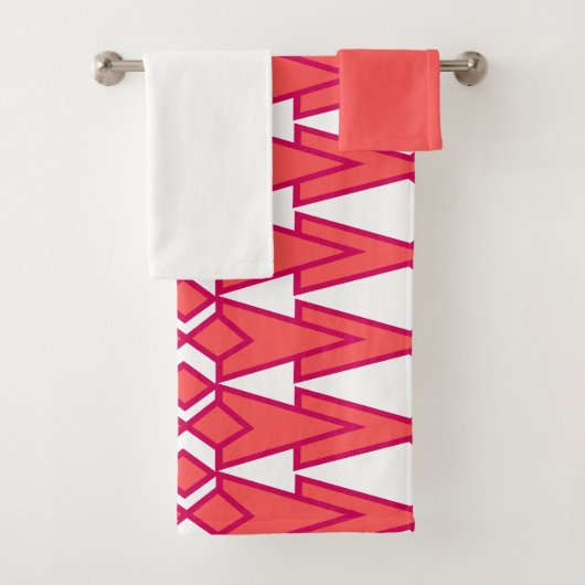 Rood- en roze koffiedoekset bad handdoek (Insitu)