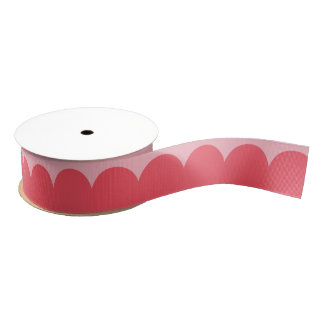 Rood en roze koolstof grosgrain lint