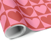 Rood en Roze Liefde Hart Cadeaupapier (Rol Hoek)