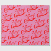 Rood en roze liefdespapier cadeaupapier (Vlak)