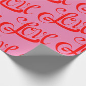 Rood en roze liefdespapier cadeaupapier (Hoek)