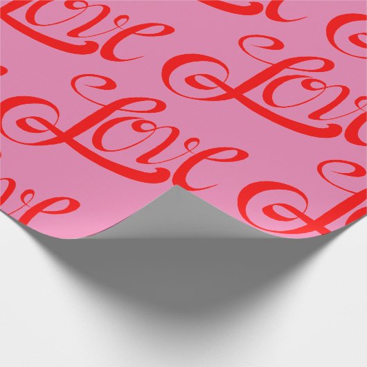 Rood en roze liefdespapier cadeaupapier (Hoek)