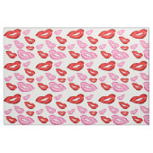 Rood- en roze lipstickafdruk stof (Fat Quarter)