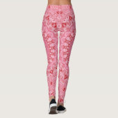 Rood en Roze Mandala Patroonontwerp Leggings (Achterkant)