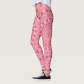 Rood en Roze Mandala Patroonontwerp Leggings (Links)