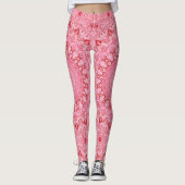Rood en Roze Mandala Patroonontwerp Leggings (Voorkant)