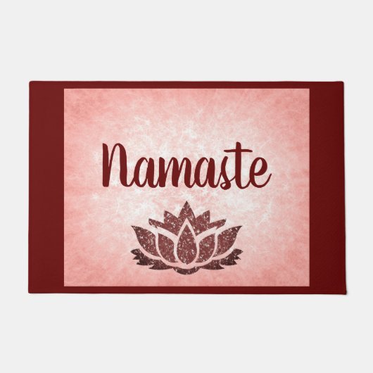 Rood en Roze Namaste Deurmat (Voorkant)