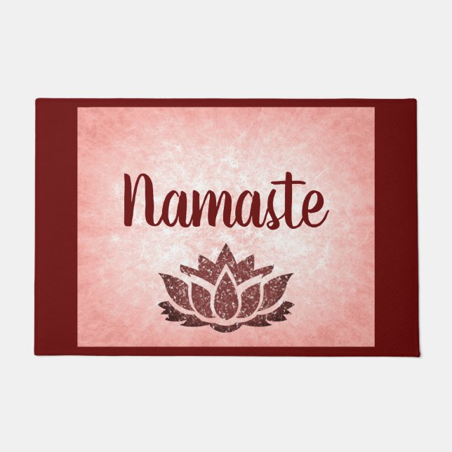 Rood en Roze Namaste Deurmat (Voorkant)