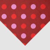 Rood en Roze op Maroon Stippen Design Tissuepapier (Detail)