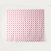 Rood en Roze op Wit Stippen Design Wandkleed (Voorkant (horizontaal))