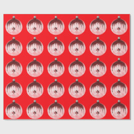 Rood en roze Ornament inpakpapier