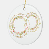 Rood- en roze ornament met wiet en bruiloft (Links)