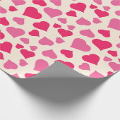 Rood en roze papier voor het oppakken van cadeautj (Hoek)