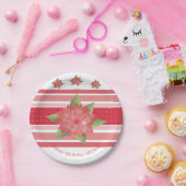 Rood en roze papieren bordje (Feest)