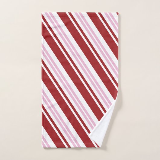 Rood- en roze peppermint bad handdoek (Handdoek)
