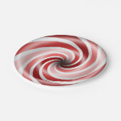 Rood- en roze peppermint-cirkels 7-inch Bord (Gekanteld)