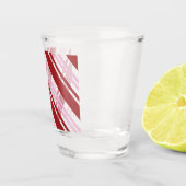 Rood- en roze peppermint shot glas (Rechts)