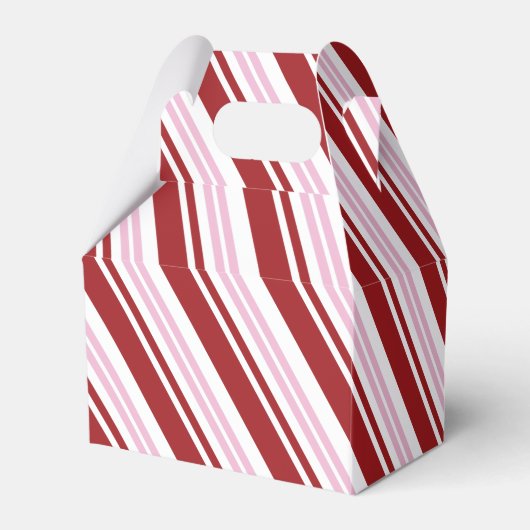 Rood- en roze peppermint Stripe Bedankdoosjes (Achterkant)
